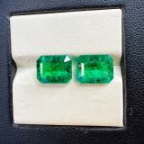 4.98 carat Emerald pair