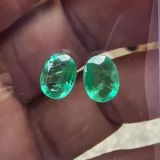 natural zambia emerald pair 2